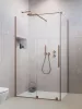 Furo Brushed Copper KDJ szögletes szálcsiszolt réz zuhanykabin 110x80 átlátszó jobbos