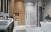 Furo Brushed GunMetal KDJ szögletes szálcsiszolt fegyvermetál zuhanykabin 160x110 átlátszó jobbos