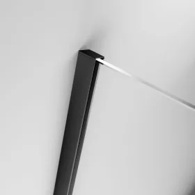   Furo Black KDD szögletes fekete zuhanykabin 80x90 átlátszó