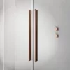 Furo Brushed Copper KDD szögletes szálcsiszolt réz zuhanykabin 80x80 átlátszó