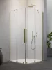Furo Brushed Gold KDD szögletes szálcsiszolt arany zuhanykabin 90x110 átlátszó