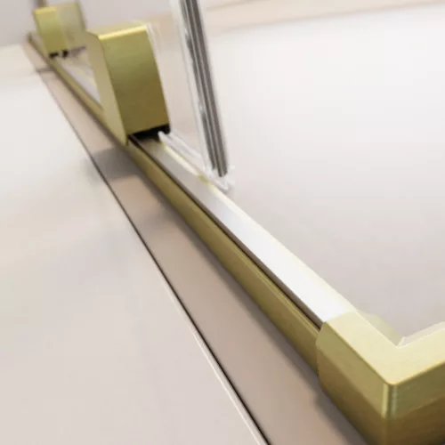 Furo Brushed Gold KDD szögletes szálcsiszolt arany zuhanykabin 90x110 átlátszó