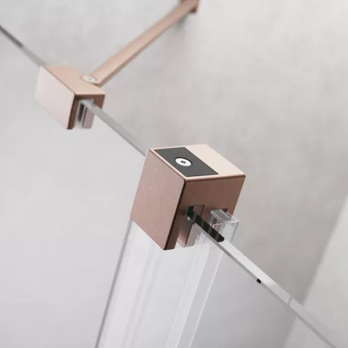 Furo Brushed Copper KDD szögletes szálcsiszolt réz zuhanykabin 100x120 átlátszó