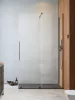 Furo Brushed GunMetal Walk-in szálcsiszolt fegyvermetál zuhanyfal 80 jobbos átlátszó