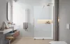 Furo Brushed Copper Walk-in szálcsiszolt réz zuhanyfal 80 balos átlátszó