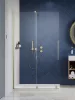 Furo Brushed Gold Walk-in szálcsiszolt arany zuhanyfal 90 jobbos átlátszó