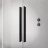 Furo Black Walk-in fekete zuhanyfal 110 átlátszó jobbos