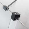 Furo Black Walk-in fekete zuhanyfal 110 átlátszó jobbos
