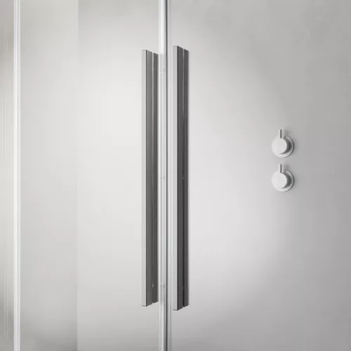 Furo Brushed Nickel Walk-in szálcsiszolt króm zuhanyfal 110 balos átlátszó