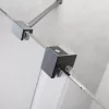 Furo Brushed GunMetal Walk-in szálcsiszolt fegyvermetál zuhanyfal 110 jobbos átlátszó