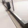 Furo Brushed GunMetal Walk-in szálcsiszolt fegyvermetál zuhanyfal 110 jobbos átlátszó