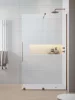 Furo Brushed Copper Walk-in szálcsiszolt réz zuhanyfal 110 balos átlátszó