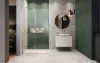Furo Gold Walk-in arany zuhanyfal 140 átlátszó balos