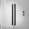Furo Brushed GunMetal Walk-in szálcsiszolt fegyvermetál zuhanyfal 160 jobbos átlátszó