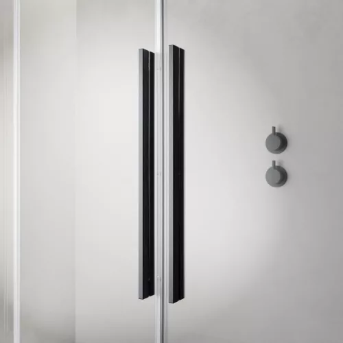 Furo Brushed GunMetal Walk-in szálcsiszolt fegyvermetál zuhanyfal 160 jobbos átlátszó