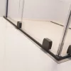 Furo Brushed GunMetal Walk-in szálcsiszolt fegyvermetál zuhanyfal 160 jobbos átlátszó