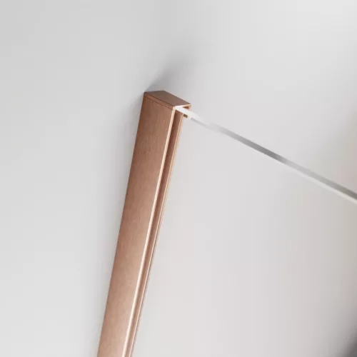 Furo Brushed Copper DWJ szálcsiszolt réz zuhanyajtó 150 átlátszó balos