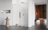 Furo Brushed Copper DWD szálcsiszolt réz zuhanyajtó 140 átlátszó