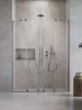 Furo Brushed GunMetal DWD szálcsiszolt fegyvermetál zuhanyajtó 200 átlátszó