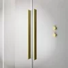 Furo Brushed Gold PND II szálcsiszolt arany kádparaván 120 átlátszó balos