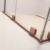 Furo Brushed Copper PND II szálcsiszolt réz kádparaván 180 átlátszó jobbos