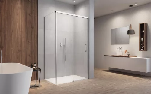 Idea KDS szögletes zuhanykabin 120x80 átlátszó balos