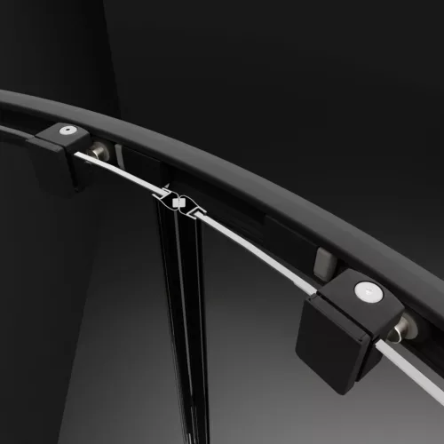 Premium Pro Black KDJ szögletes fekete zuhanykabin 100x75 átlátszó jobbos