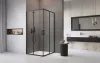 Premium Pro Black KDD szögletes fekete zuhanykabin 90x80 átlátszó