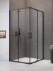 Premium Pro Black KDD szögletes fekete zuhanykabin 90x80 átlátszó