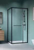 Alienta Black SD II szögletes fekete zuhanykabin 90x80 átlátszó