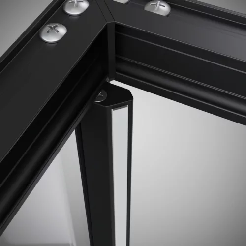 Alienta Black SD II szögletes fekete zuhanykabin 90x80 átlátszó