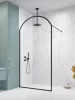 Volta Black II Frame Walk-in fekete zuhanyfal 100 átlátszó balos