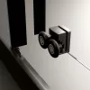 Alienta Black A íves fekete zuhanykabin 80x80 átlátszó