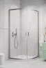 Alienta Brushed Nickel A/E íves szálcsiszolt króm zuhanykabin 80x80 átlátszó