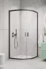 Alienta Brushed GunMetal A/E íves szálcsiszolt fegyvermetál zuhanykabin 80x80 átlátszó
