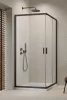 Alienta Brushed GunMetal C/D szögletes szálcsiszolt fegyvermetál zuhanykabin 80x80 átlátszó