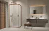 Alienta Brushed Copper C/D szögletes szálcsiszolt réz zuhanykabin 90x90 átlátszó