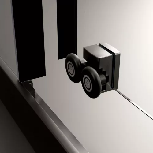 Alienta Black E íves fekete zuhanykabin 80x90 átlátszó