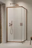 Alienta Brushed Copper C/D szögletes szálcsiszolt réz zuhanykabin 80x90 átlátszó