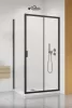Alienta Black DWJ+S szögletes fekete zuhanykabin 100x90 átlátszó