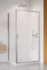 Alienta Brushed Nickel DWJ+S szögletes szálcsiszolt króm zuhanykabin 100x80 átlátszó
