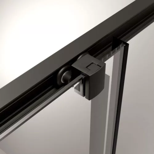 Alienta Black DWJ+S szögletes fekete zuhanykabin 110x80 átlátszó