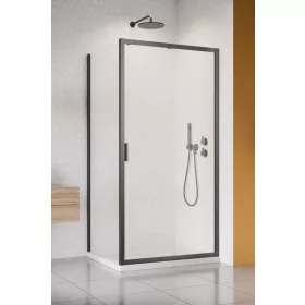 Alienta Brushed GunMetal DWJ+S szögletes szálcsiszolt fegyvermetál zuhanykabin 110x90 átlátszó