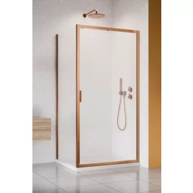 Alienta Brushed Copper DWJ+S szögletes szálcsiszolt réz zuhanykabin 110x80 átlátszó