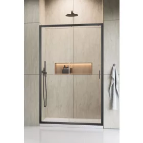 Alienta Brushed GunMetal DWJ szálcsiszolt fegyvermetál zuhanyajtó 120 átlátszó