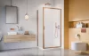 Alienta Brushed Copper DWJ+S szögletes szálcsiszolt réz zuhanykabin 120x80 átlátszó