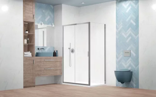 Alienta DWJ+S szögletes zuhanykabin 130x80 átlátszó
