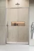 Alienta Brushed Nickel DWJ szálcsiszolt króm zuhanyajtó 140 átlátszó