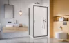 Alienta Brushed GunMetal DWJ+S szögletes szálcsiszolt fegyvermetál zuhanykabin 140x80 átlátszó