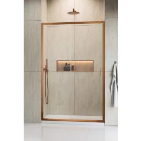 Alienta Brushed Copper DWJ szálcsiszolt réz zuhanyajtó 140 átlátszó